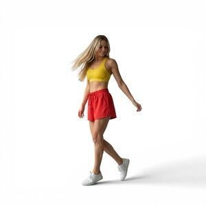 Stella McCartney Adidas Sports Bra + Athleta Shorts Set Size S Yellow